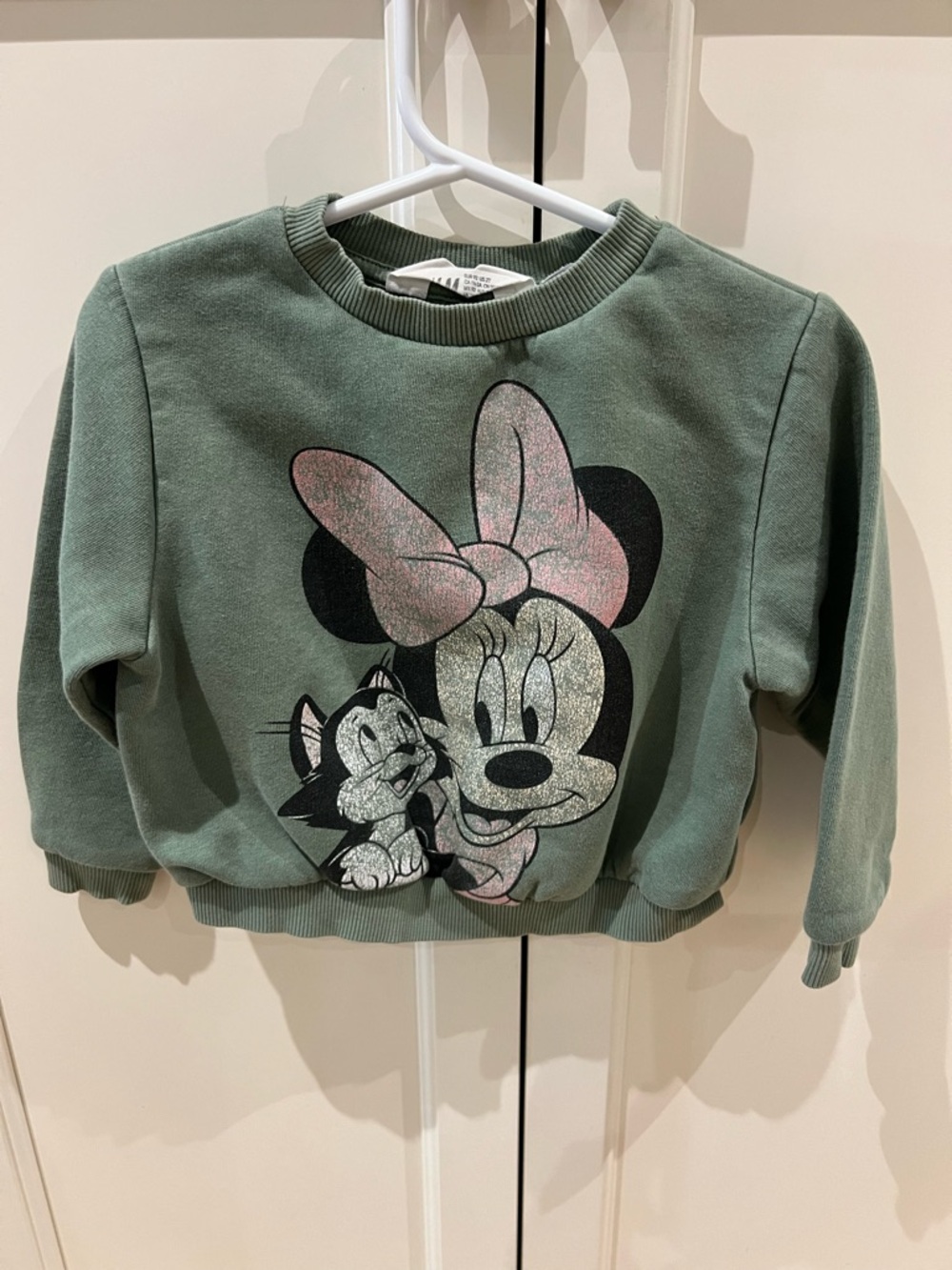 H&M 2t Minnie Mouse Sweatshirt for Kids - Green